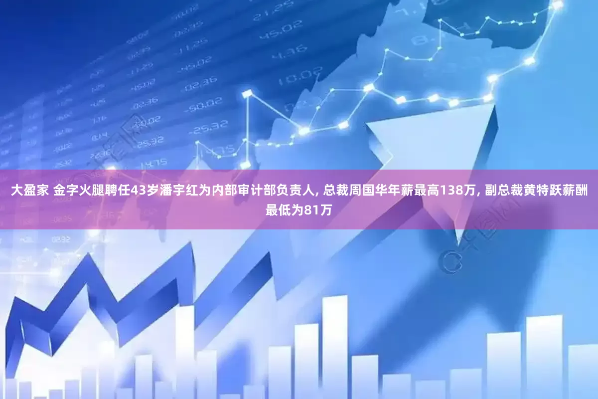 大盈家 金字火腿聘任43岁潘宇红为内部审计部负责人, 总裁周国华年薪最高138万, 副总裁黄特跃薪酬最低为81万