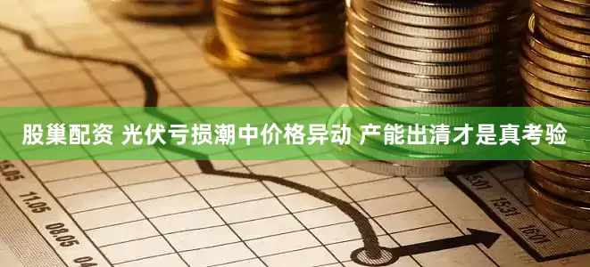 股巢配资 光伏亏损潮中价格异动 产能出清才是真考验