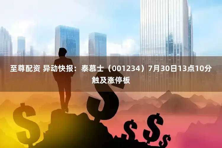 至尊配资 异动快报：泰慕士（001234）7月30日13点10分触及涨停板