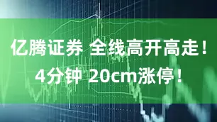 亿腾证券 全线高开高走！4分钟 20cm涨停！