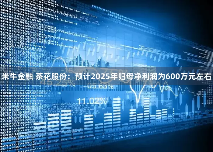 米牛金融 茶花股份:预计2025年归母净利润为600万元左右