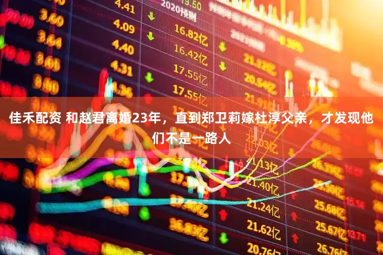 佳禾配资 和赵君离婚23年，直到郑卫莉嫁杜淳父亲，才发现他们不是一路人